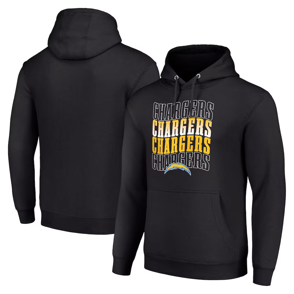 Men 2026 NFL Los Angeles Chargers black Hoodie hooded style 02